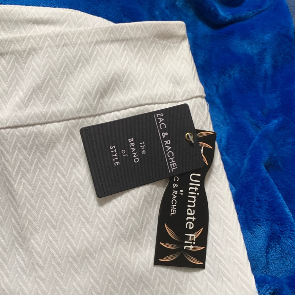 NWT Zac and Rachel white pants size 12